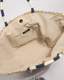 Natural And Blue Hola Beaches Tote Bag
