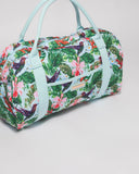 Multi Colour Parrrot Folded Canvas Weekender Bag