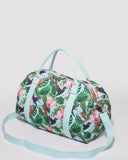 Multi Colour Parrrot Folded Canvas Weekender Bag