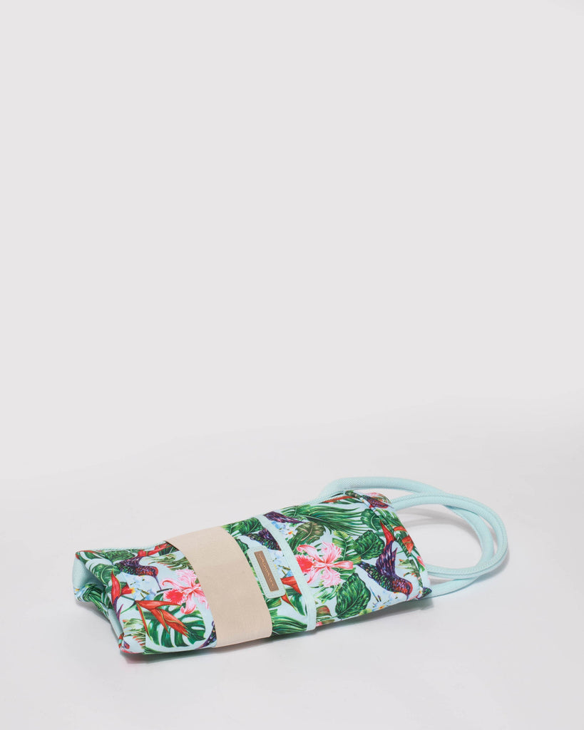 Multi Colour Parrrot Folded Canvas Weekender Bag