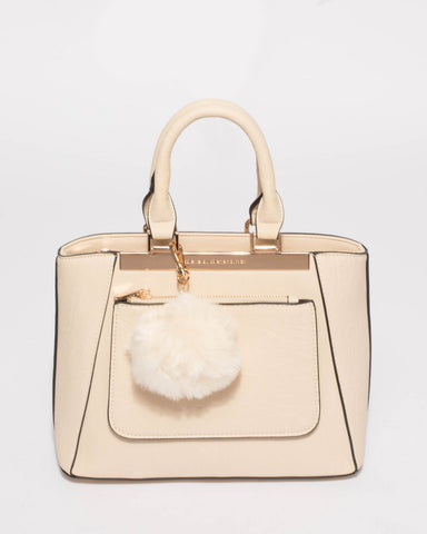 Ivory Leah Pocket Mini Tote Bag