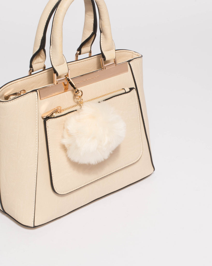 Ivory Leah Pocket Mini Tote Bag