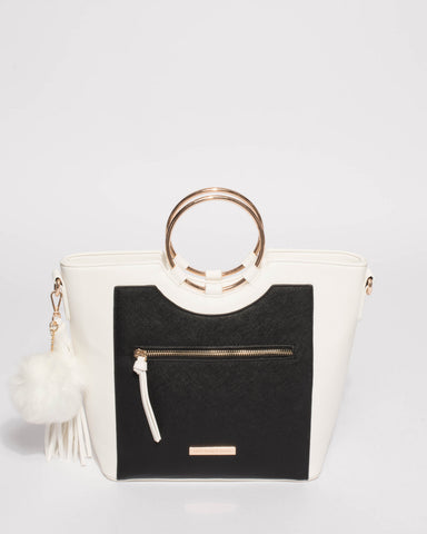 Monochrome Bella Ring Hardware Tote Bag