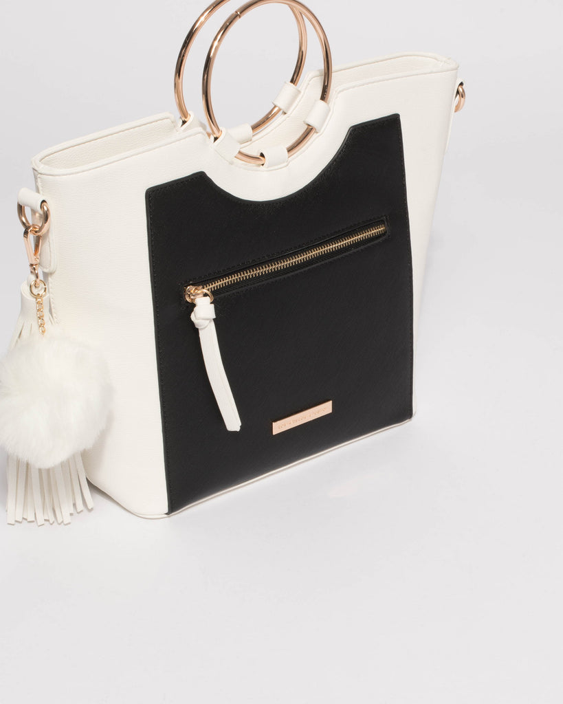 Monochrome Bella Ring Hardware Tote Bag