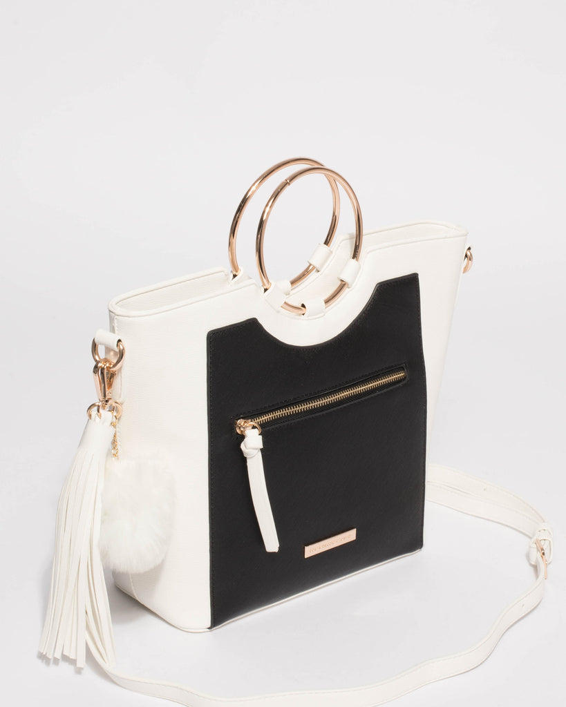 Monochrome Bella Ring Hardware Tote Bag