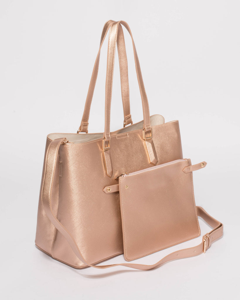 Rose Gold Tori Large New Tote Bag