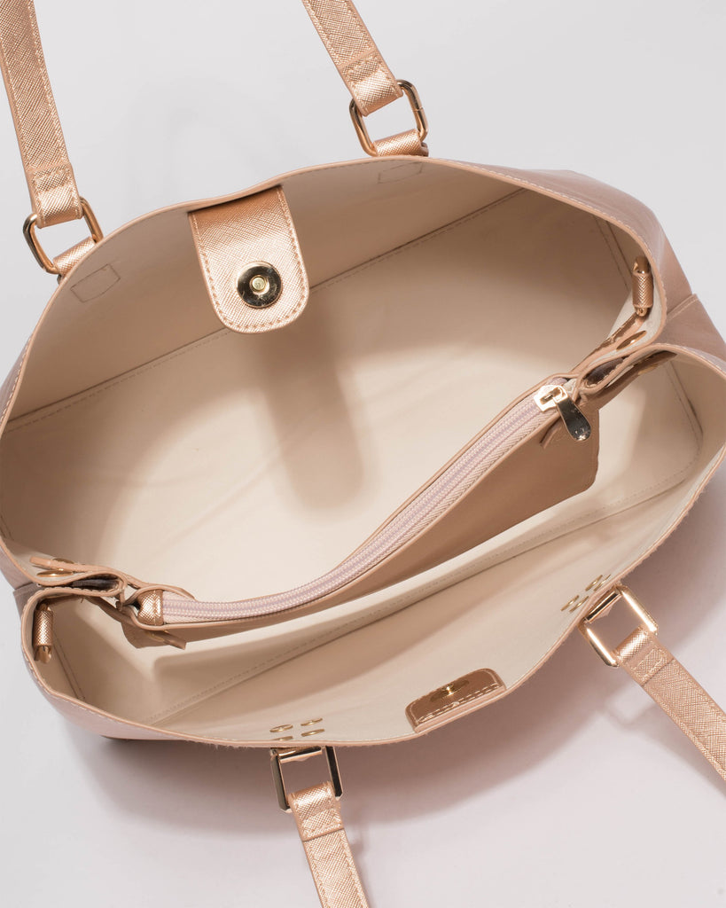 Rose Gold Tori Large New Tote Bag
