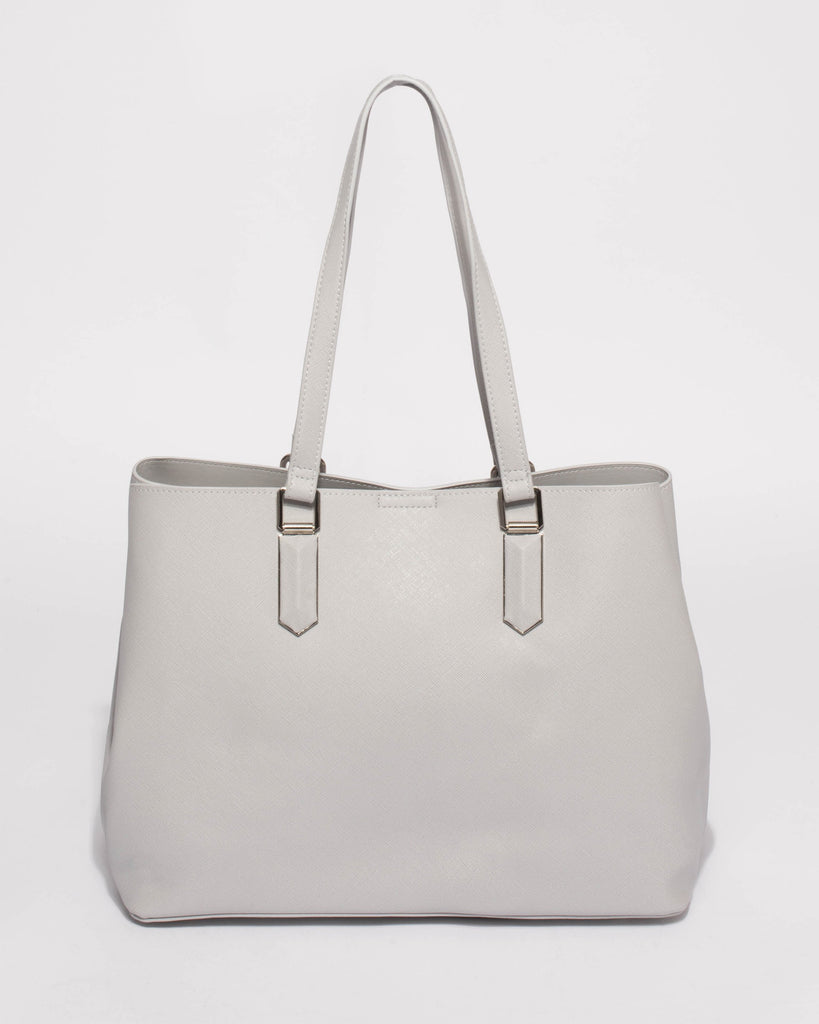Grey Tori Large New Tote Bag
