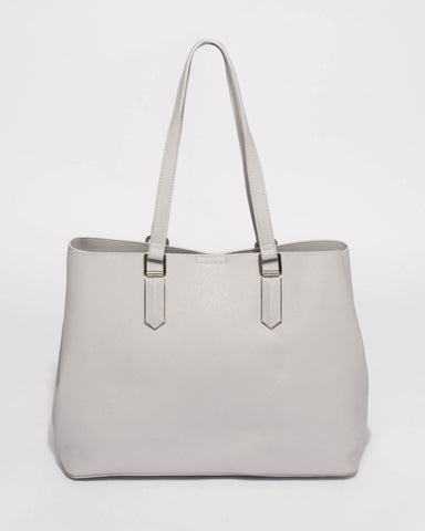 Grey Tori Large New Tote Bag