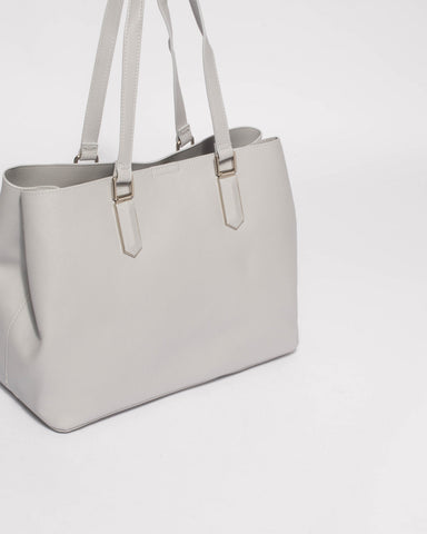 Grey Tori Large New Tote Bag