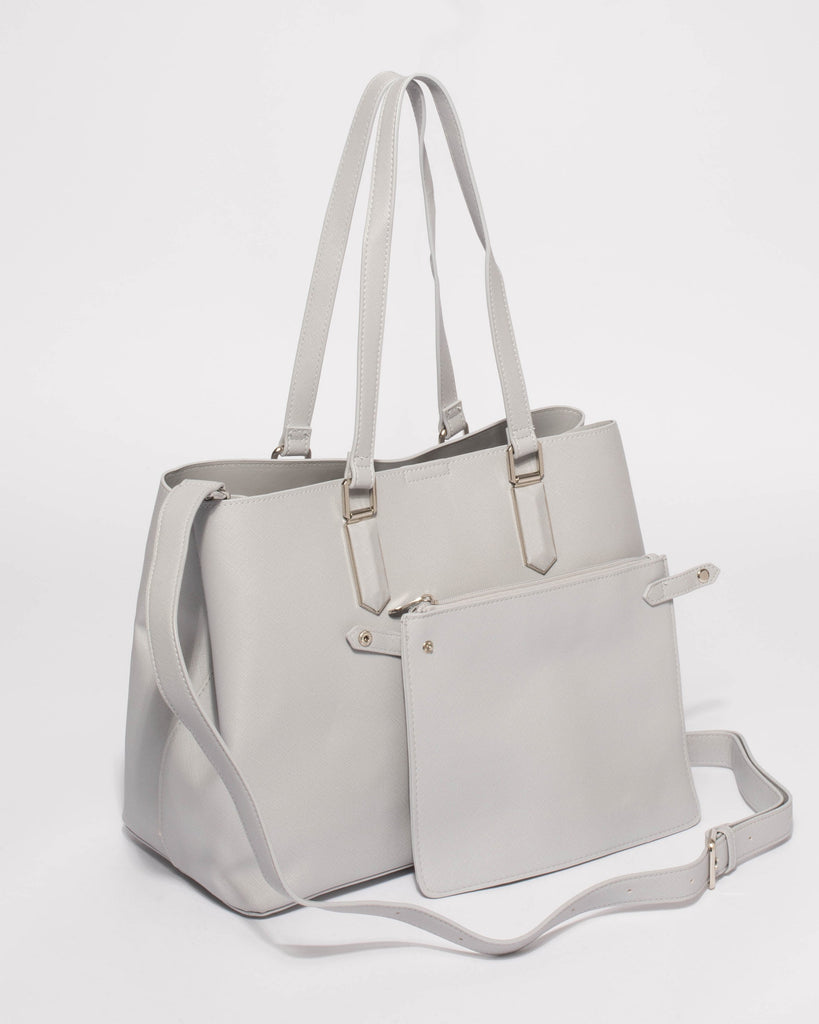 Grey Tori Large New Tote Bag