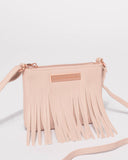 Pink Junior Fringe Mini Crossbody Bag