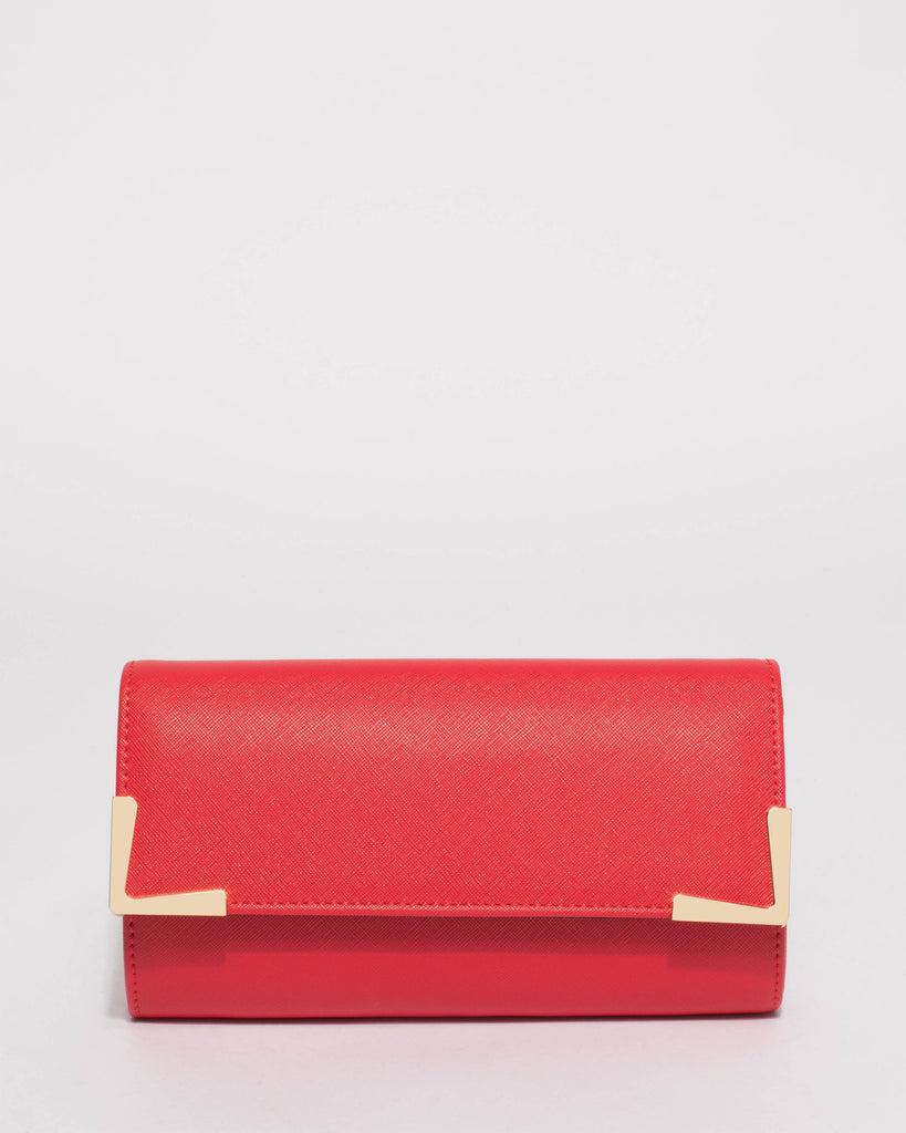 Red Maya Evening Clutch Bag