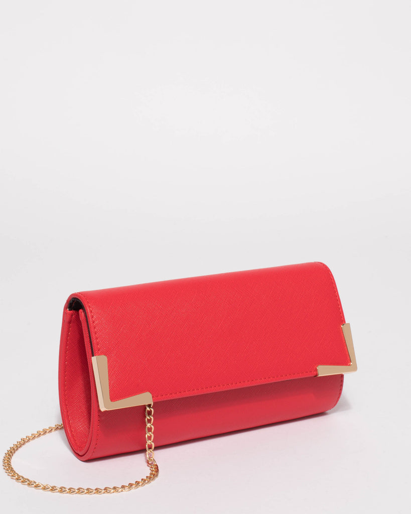 Red Maya Evening Clutch Bag