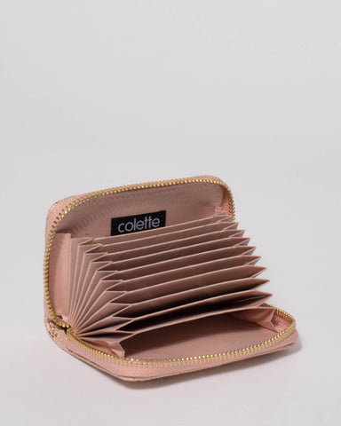 Pink Croc Multi Credit Card Purse
