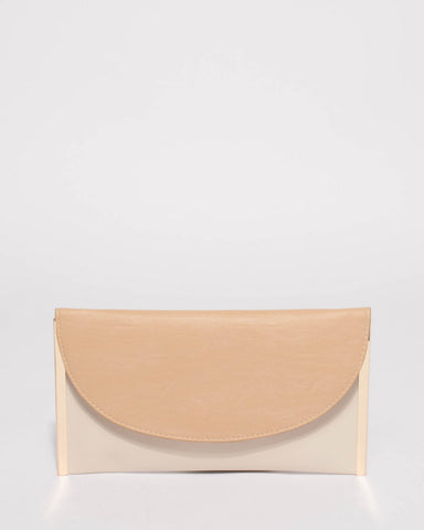Natural Lauren Flat Clutch Bag