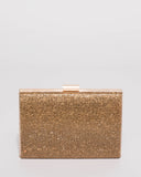 Gold Eliza Sparkle Clutch Bag