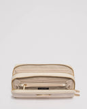 Ivory Double Zip Around Wallet