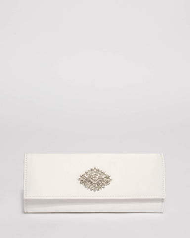 White Nolene Bridal Clutch Bag