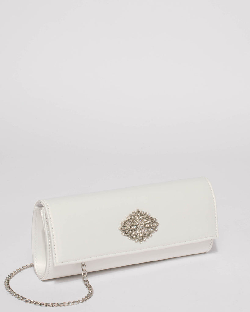 White Nolene Bridal Clutch Bag