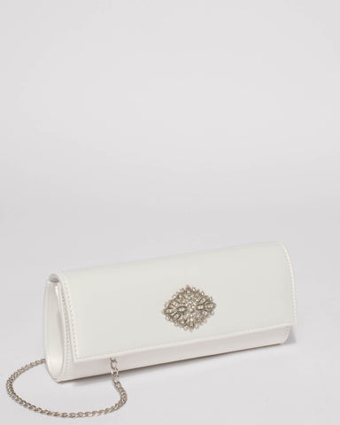 White Nolene Bridal Clutch Bag