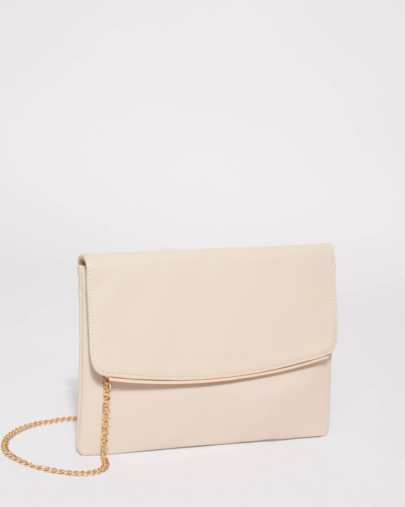 Ivory Sienna Flat Clutch Bag