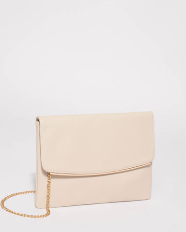 Ivory Sienna Flat Clutch Bag