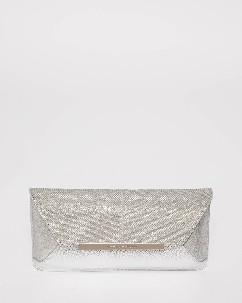 Silver Eden Evening Clutch Bag