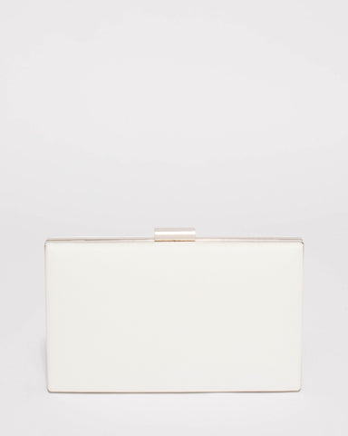 White Fergi Evening Clutch Bag