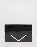 Black Lila Envelope Clutch Bag