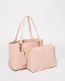Pink Angelina Medium Tote Bag With Rose Gold Hardware