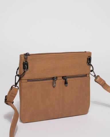 Caramel Keya Small Bag With Gunmetal Hardware