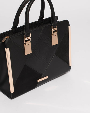 Black June Panel Tote Bag