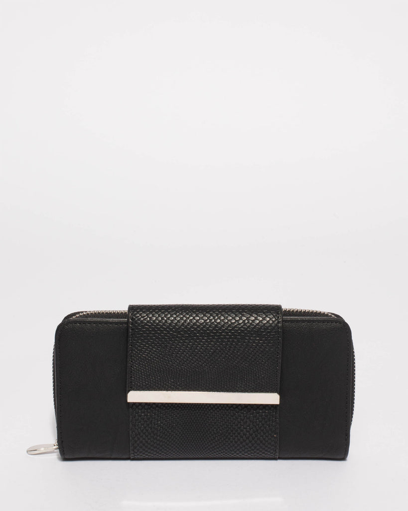 Black Blake Wallet With Silver Hardware
