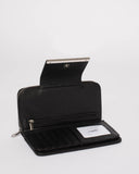 Black Blake Wallet With Silver Hardware