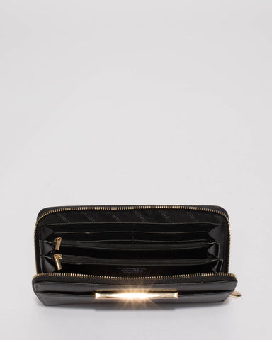 Black Sandy Large Wallet