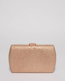 Rose Gold Glitter Ash Hardcase Clutch Bag