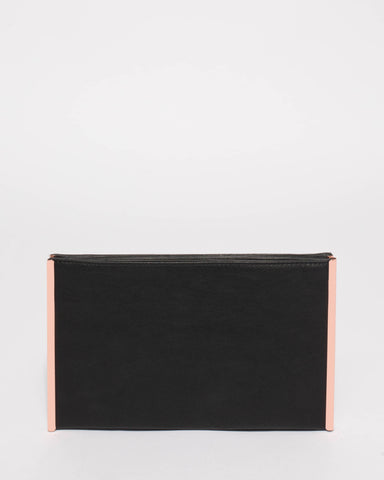 Black Dany Double Pouch Clutch Bag