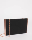 Black Dany Double Pouch Clutch Bag