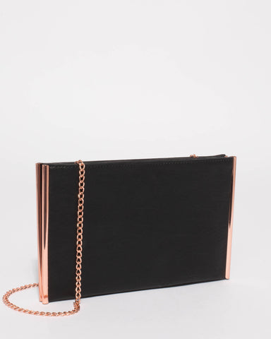Black Dany Double Pouch Clutch Bag