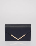 Navy Lila Envelope Clutch Bag