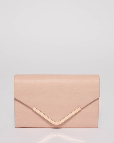 Pink Lila Envelope Clutch Bag