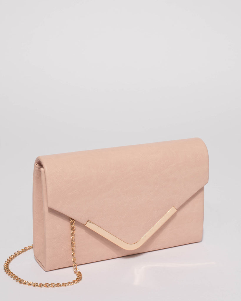 Pink Lila Envelope Clutch Bag