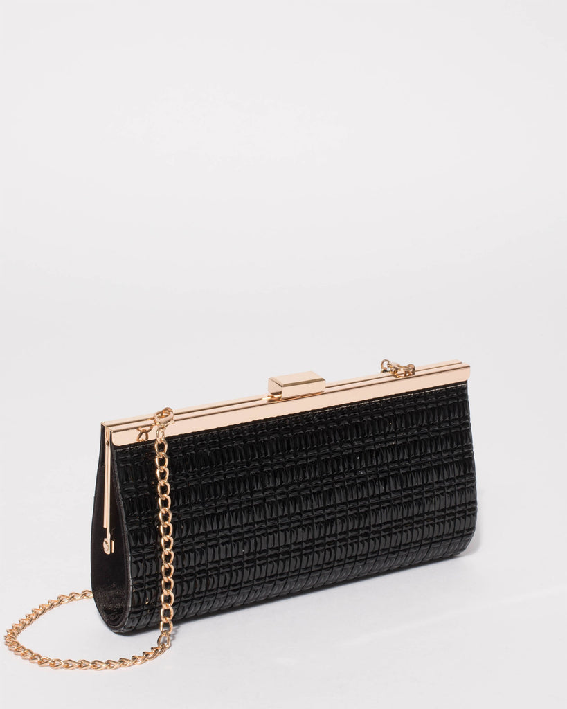 Black Liza Sparkle Clutch Bag