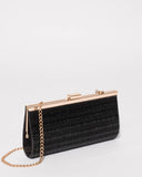 Black Liza Sparkle Clutch Bag