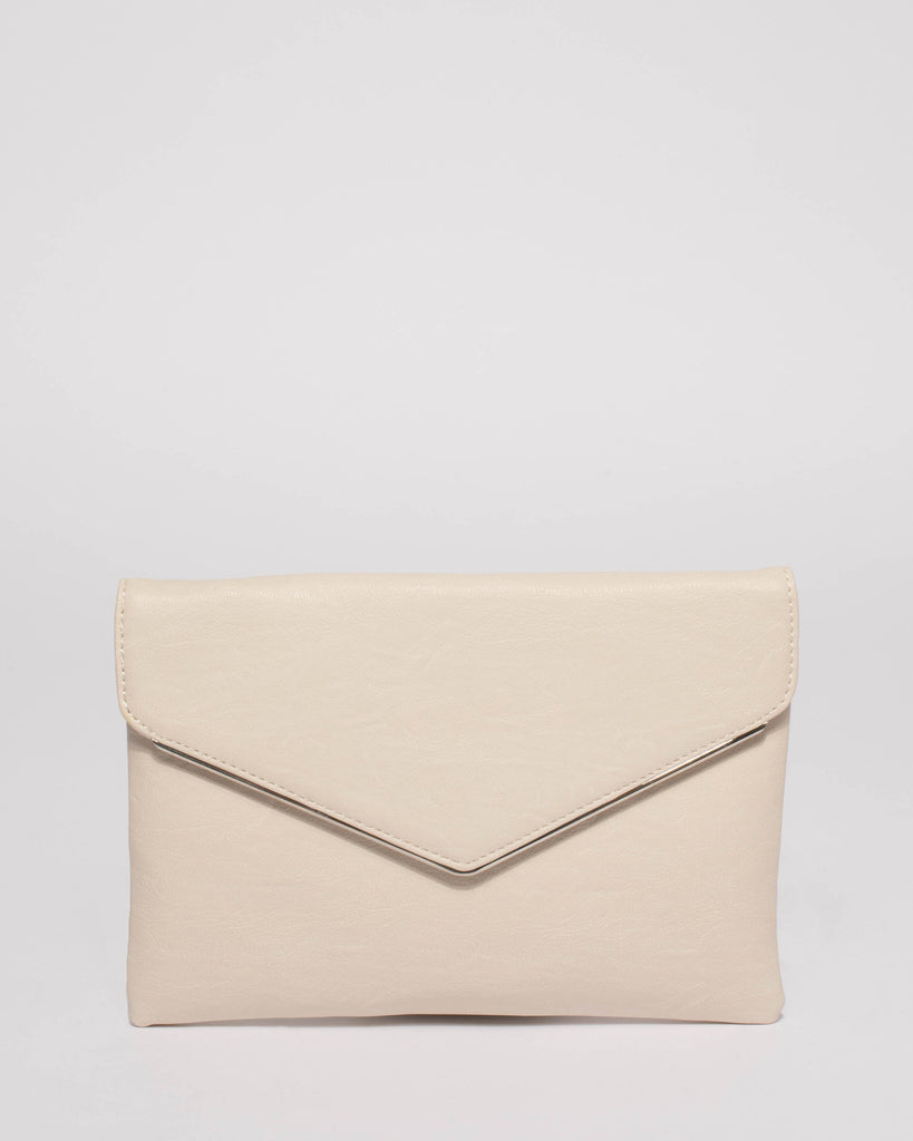 Ivory Smooth Samantha Clutch Bag
