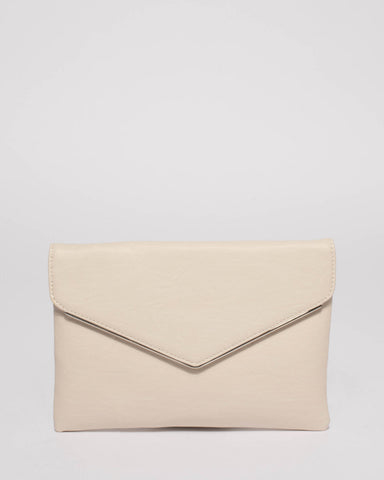 Ivory Smooth Samantha Clutch Bag