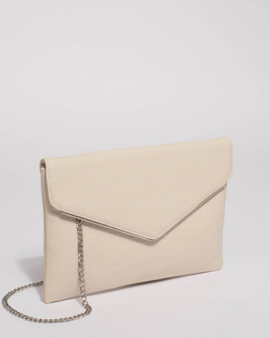 Ivory Smooth Samantha Clutch Bag