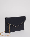 Navy Smooth Samantha Clutch Bag
