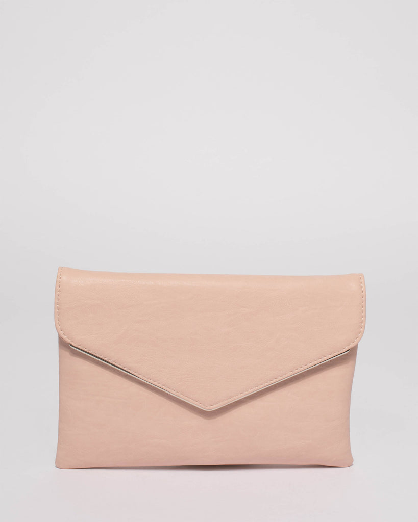 Pink Smooth Samantha Clutch Bag